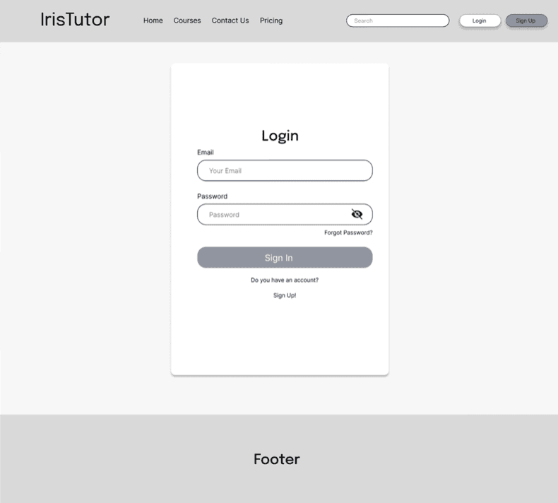 Lo-Fi Wireframe - Login
