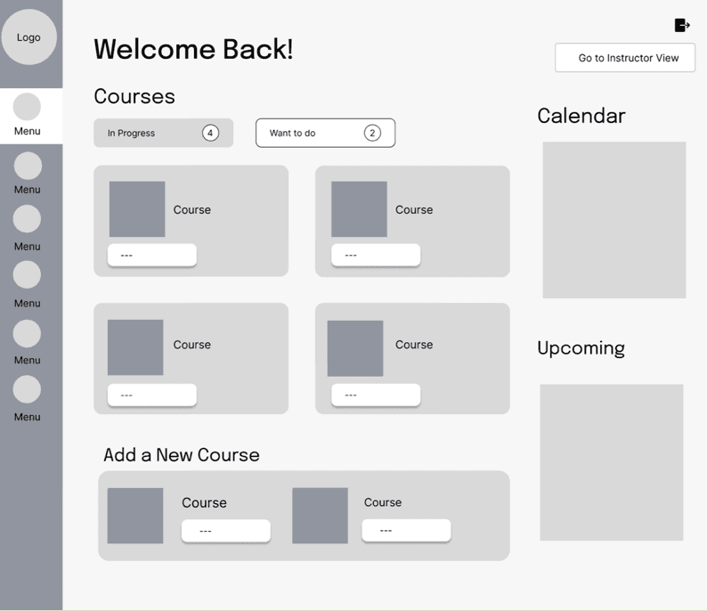 Lo-Fi Wireframe - Dashboard