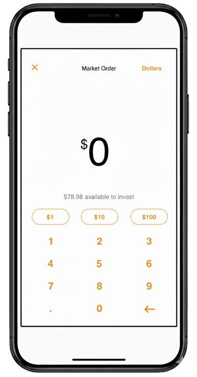 tulip. Market Order Investment Screen