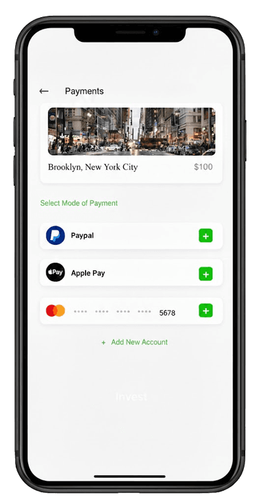 tulip. Payments Screen