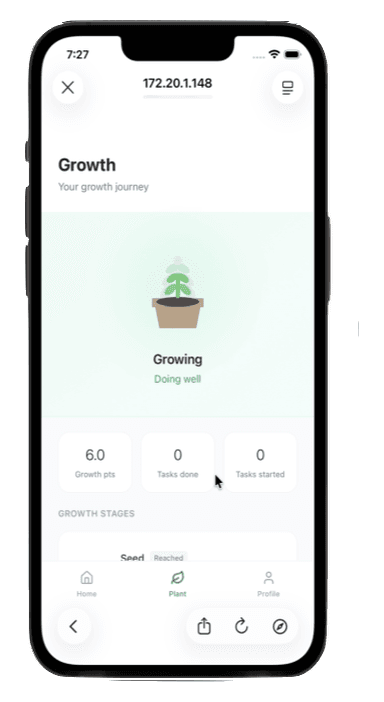 Plant growth journey
